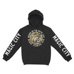 Miami Hoodie in Black - front-sleeves view