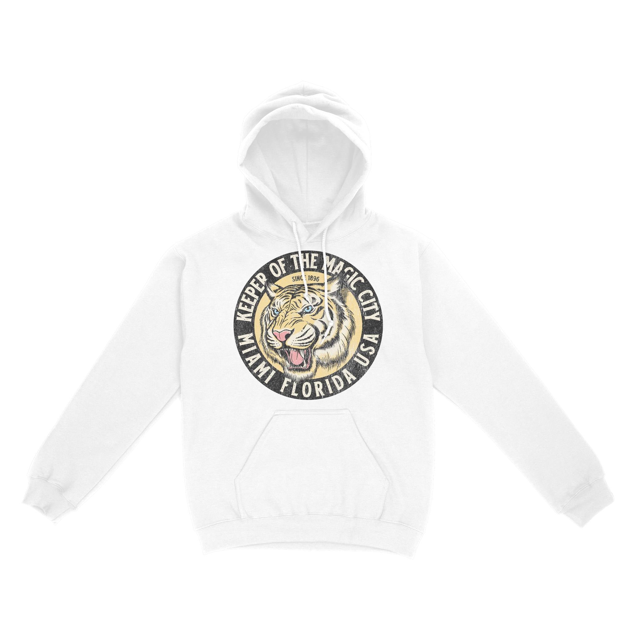 Miami Hoodie in White - front view