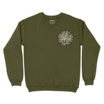 New York White Tiger Dude Crewneck Military_Green front