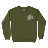 New York White Tiger Dude Crewneck Military_Green front