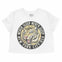 New York White Tiger Dude Cropped Tee in White - front view