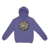 New York White Tiger Dude Hoodie Violet front