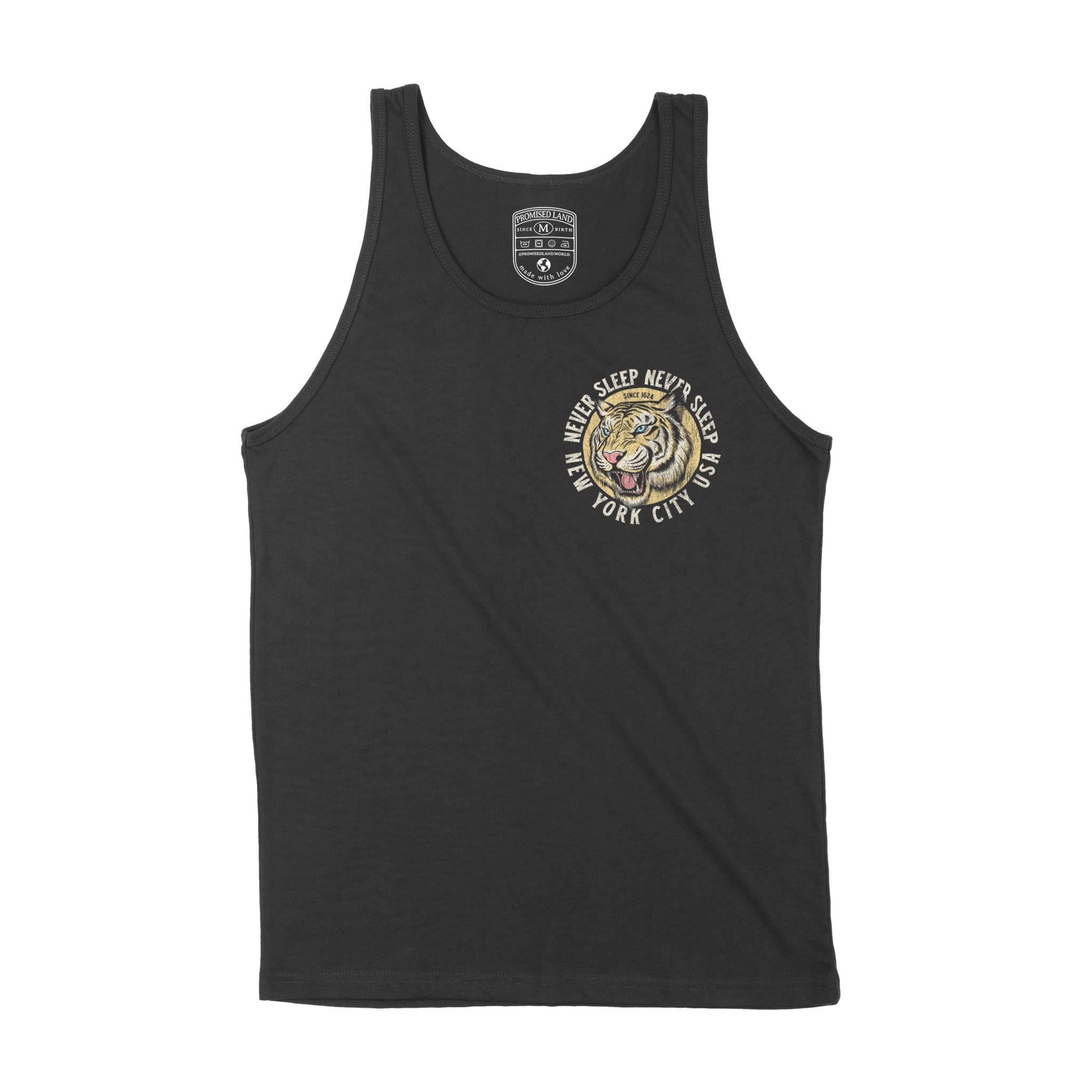 New York Tank Top in Black - front view