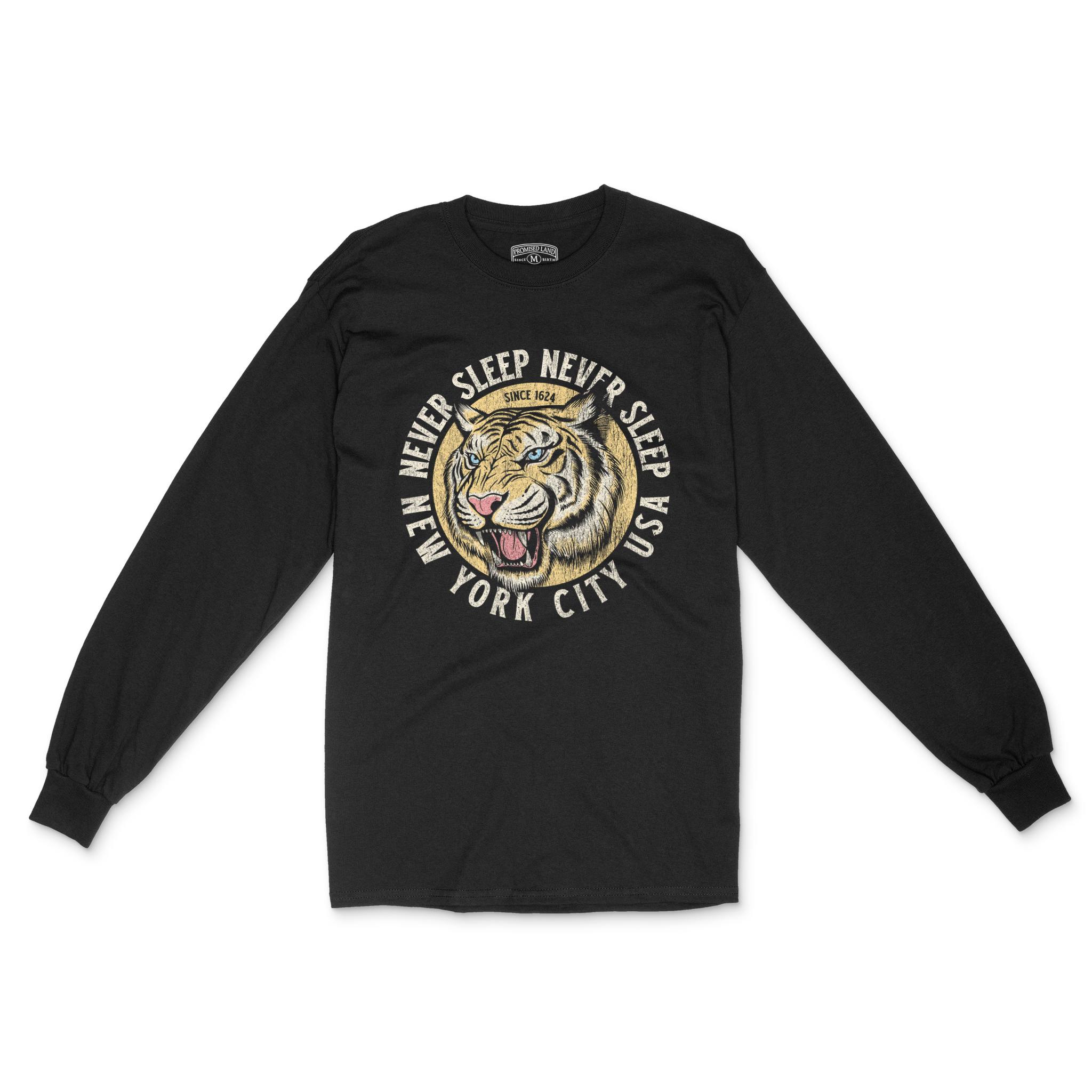 New York Longsleeve in Black - front view