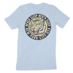 New York White Tiger Dude T-Shirt Baby_Blue back