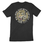 New York White Tiger Dude T-Shirt Black back