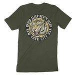 New York White Tiger Dude T-Shirt Military_Green back