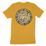 New York White Tiger Dude T-Shirt Mustard back