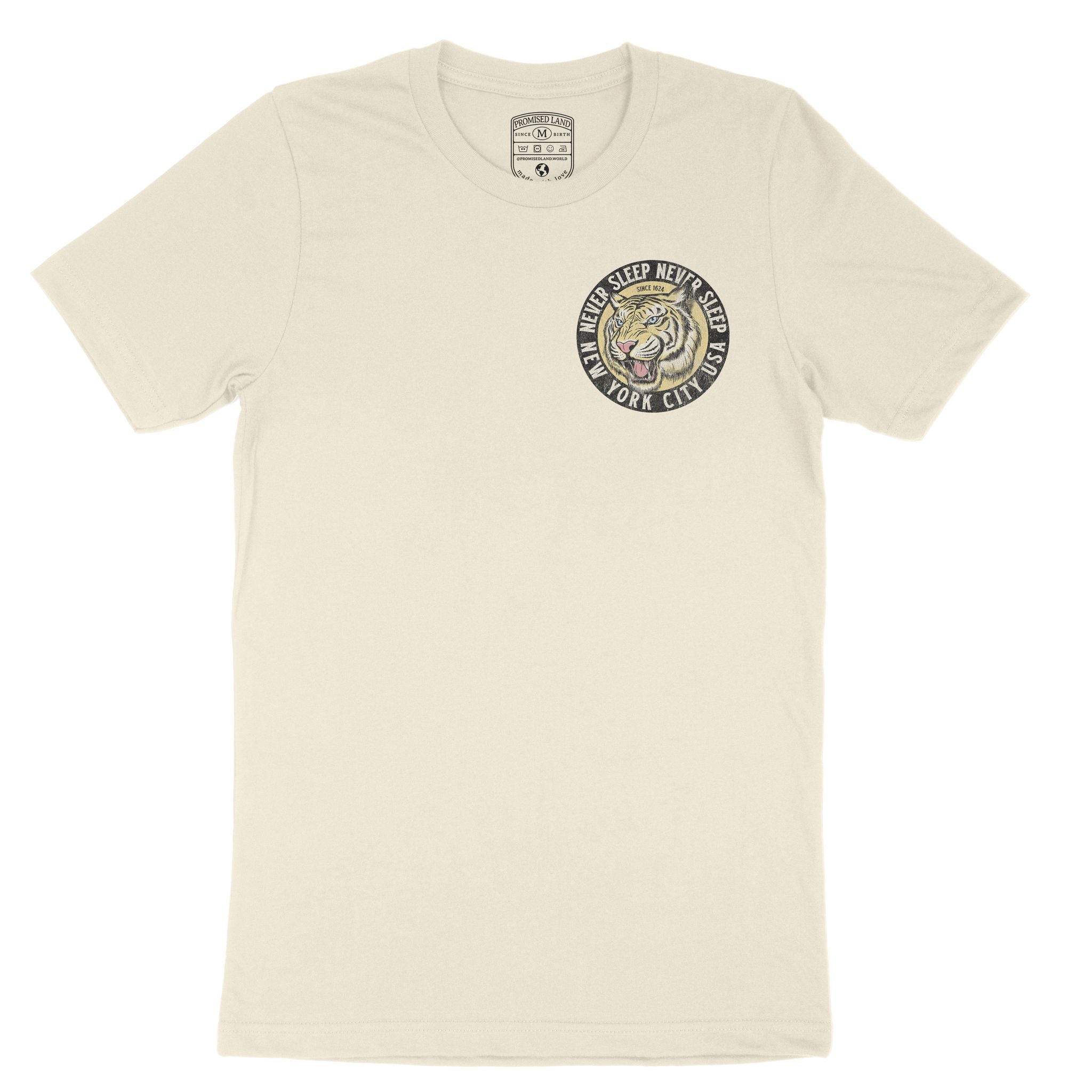 New York White Tiger Dude T-Shirt Natural front