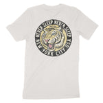 New York White Tiger Dude T-Shirt Vintage_White back