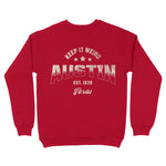 Austin Sporty Crewneck Cherry Red back