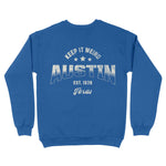 Austin Sporty Crewneck Royal back