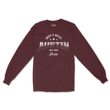 Austin Sporty Longsleeve in Maroon - front view