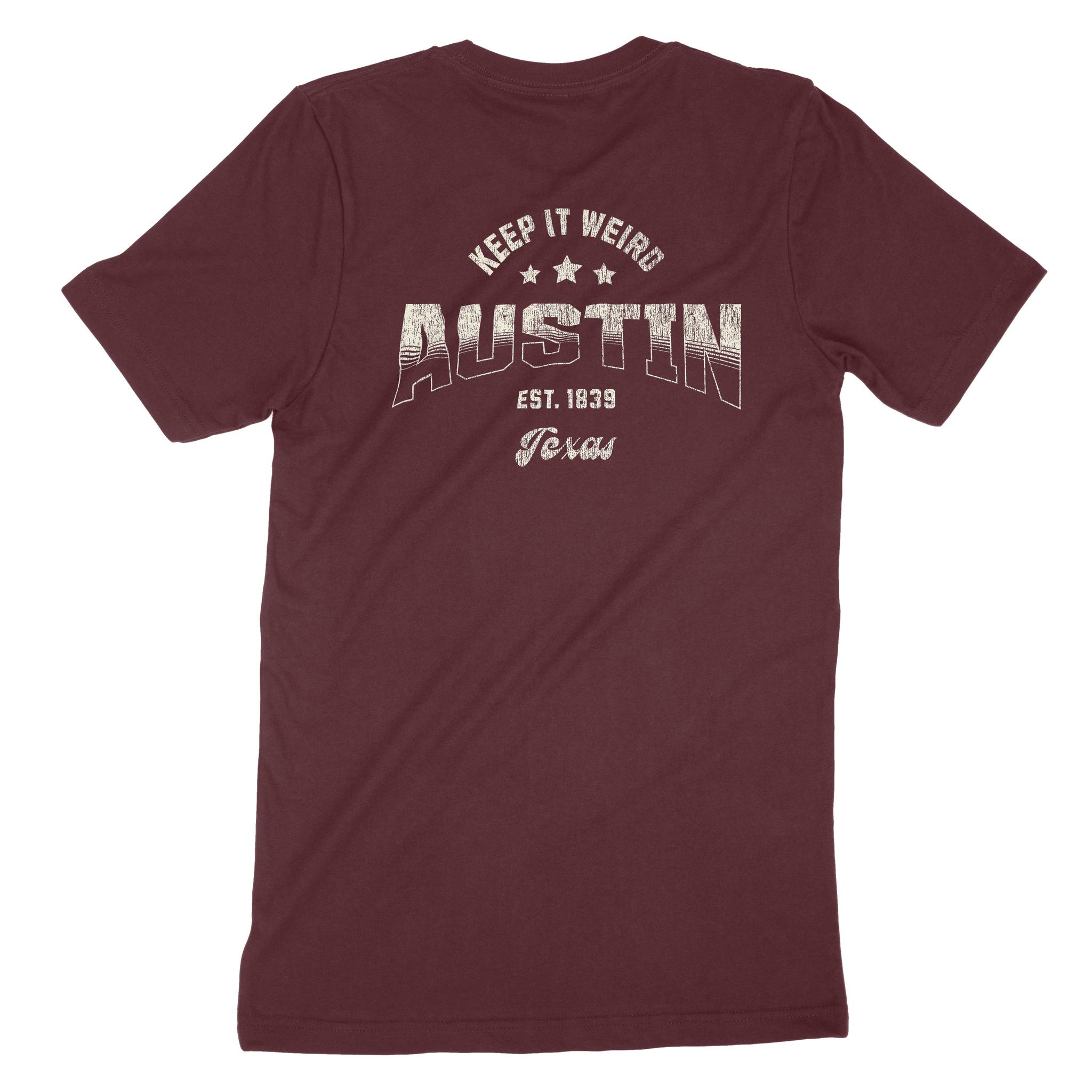 Austin Sporty T-Shirt Maroon back