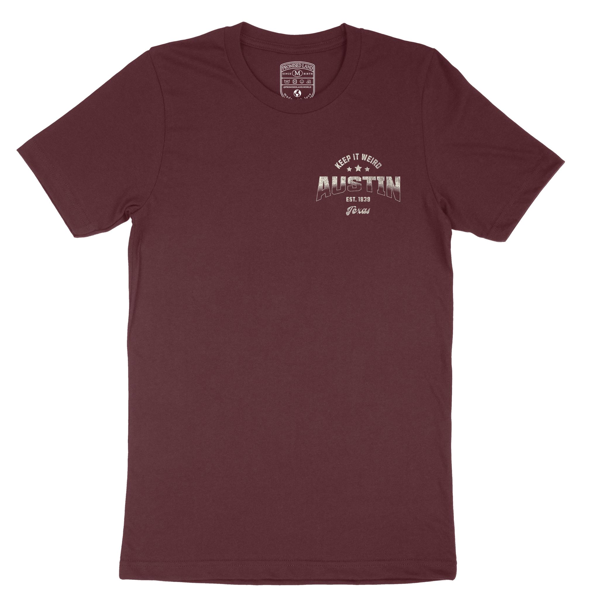 Austin Sporty T-Shirt Maroon front