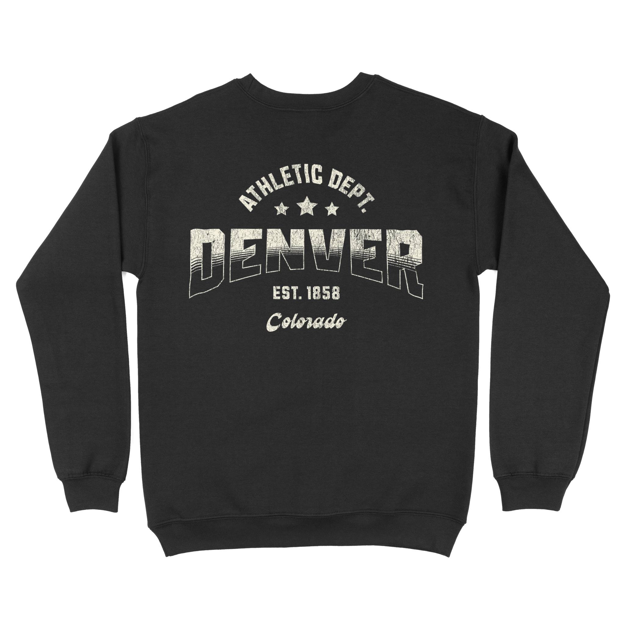 Denver Crewneck in Black - back view