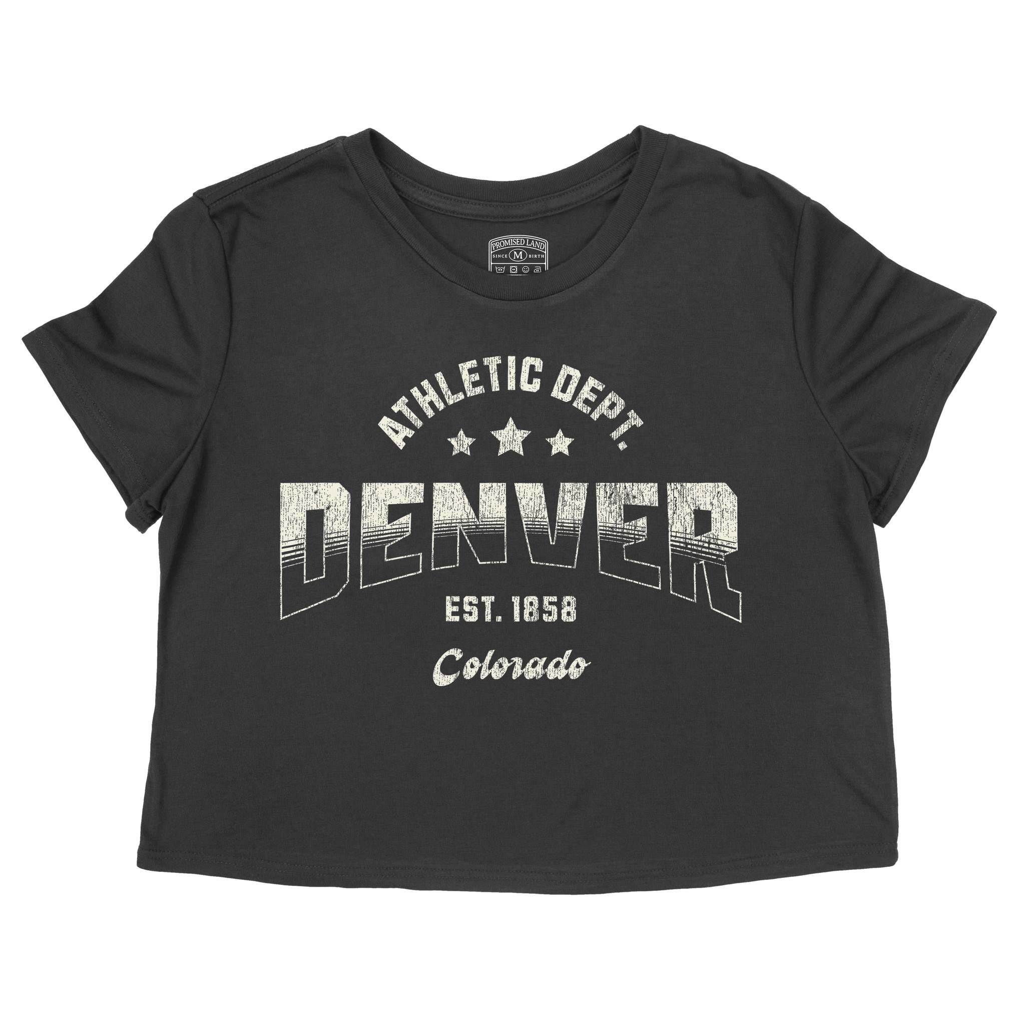 Denver Sporty Cropped Tee Black front