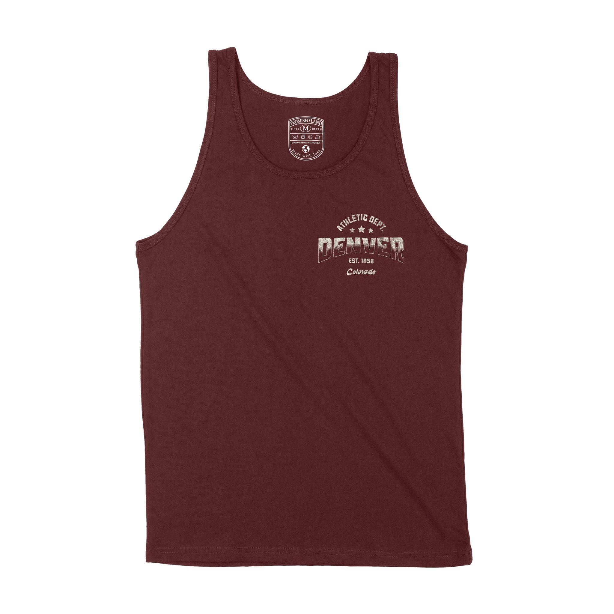 Denver Sporty Tank Top Maroon front