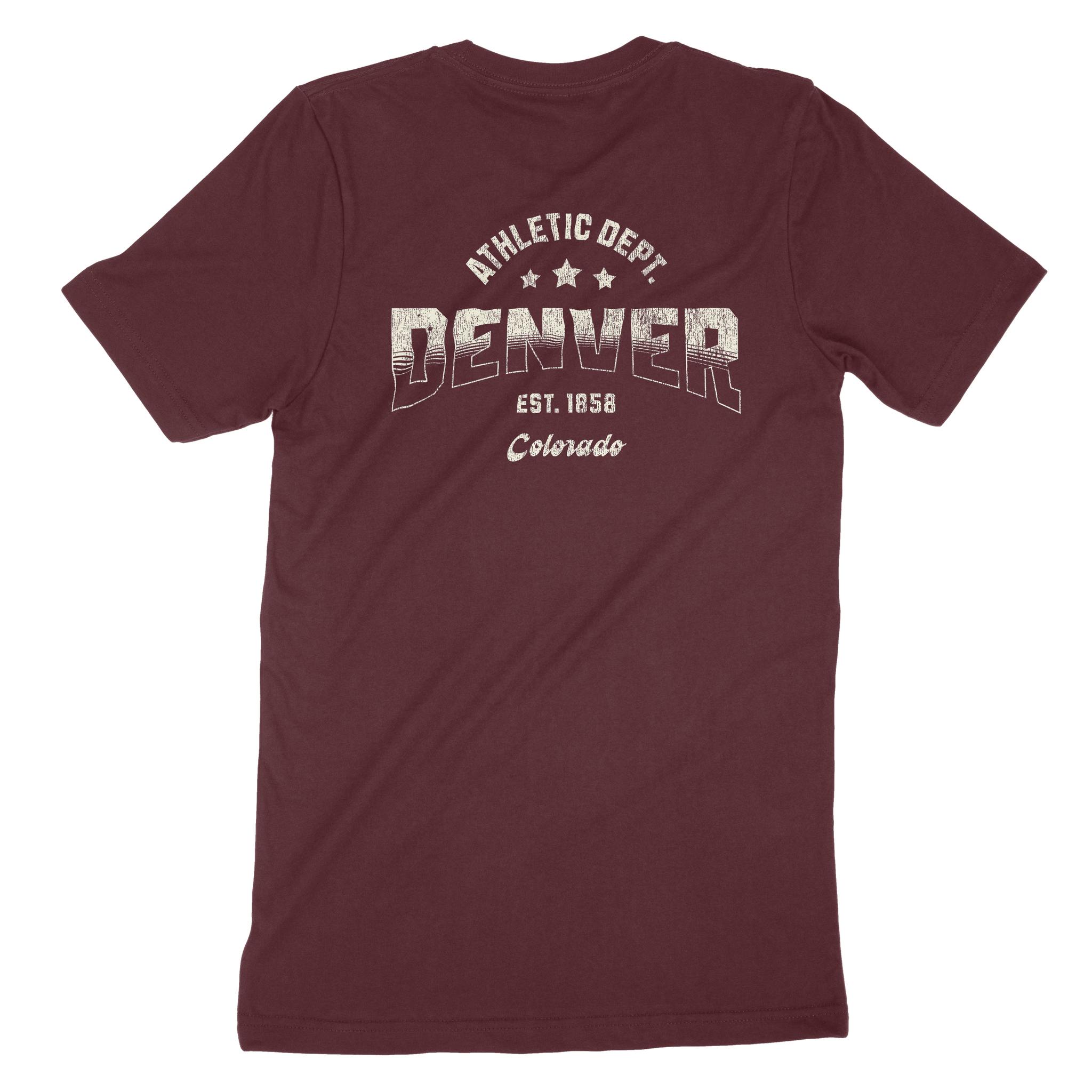 Denver Sporty T-Shirt Maroon back