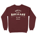 Miami Crewneck in Maroon - back view