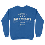 Miami Sporty Crewneck Royal back