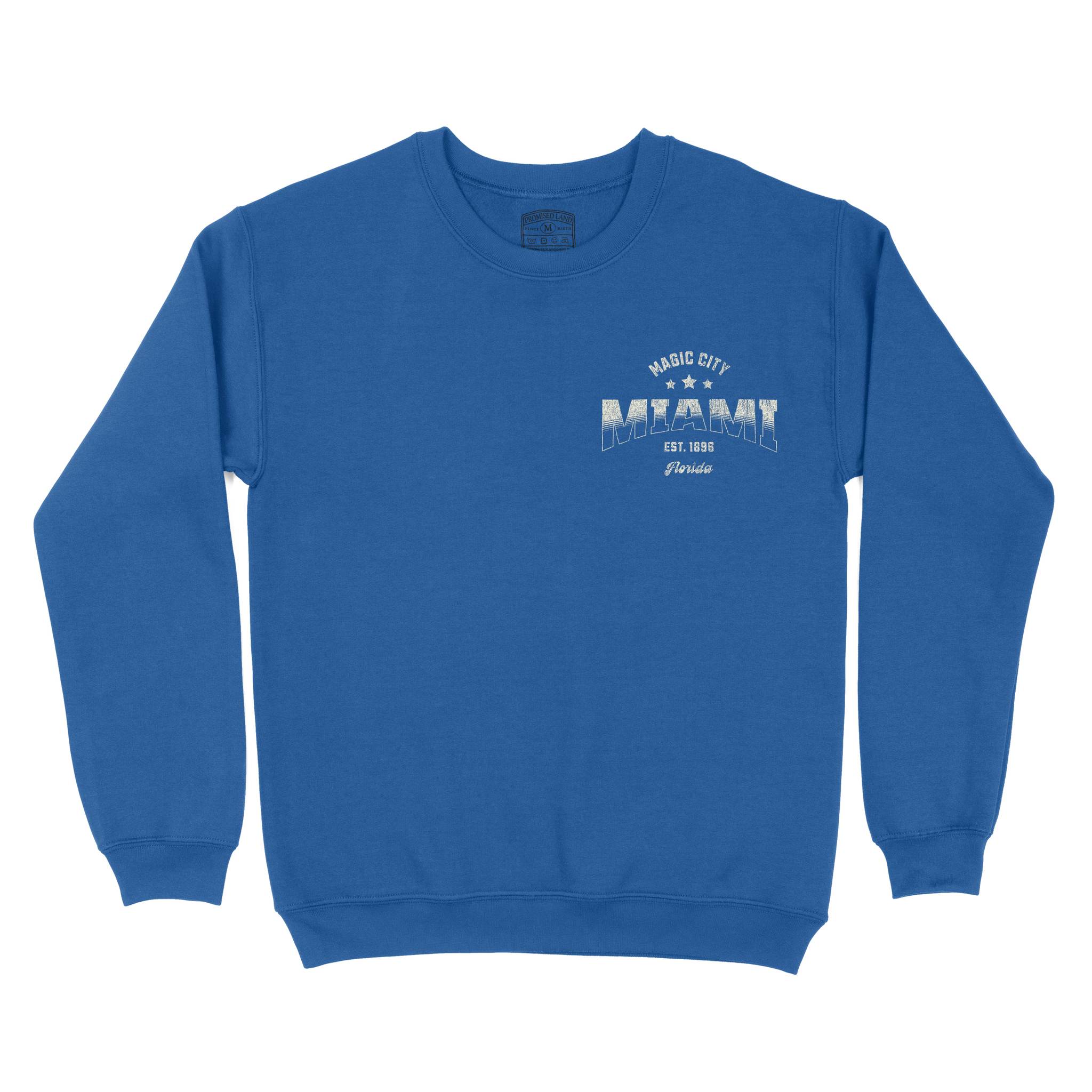 Miami Sporty Crewneck Royal front