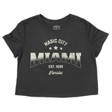 Miami Sporty Cropped Tee Black front