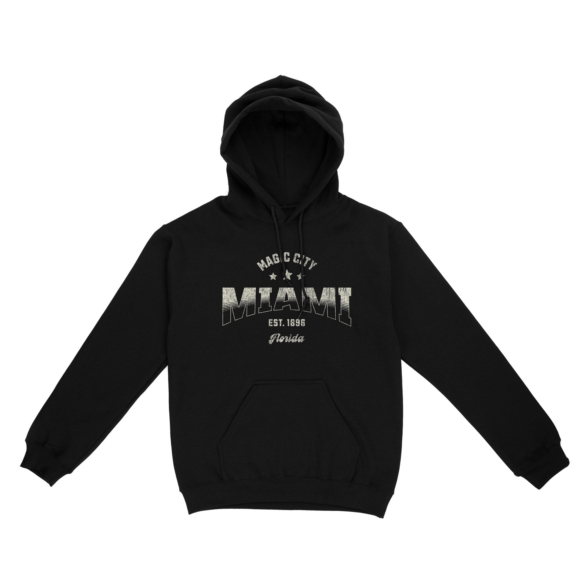 Miami Sporty Hoodie Black front