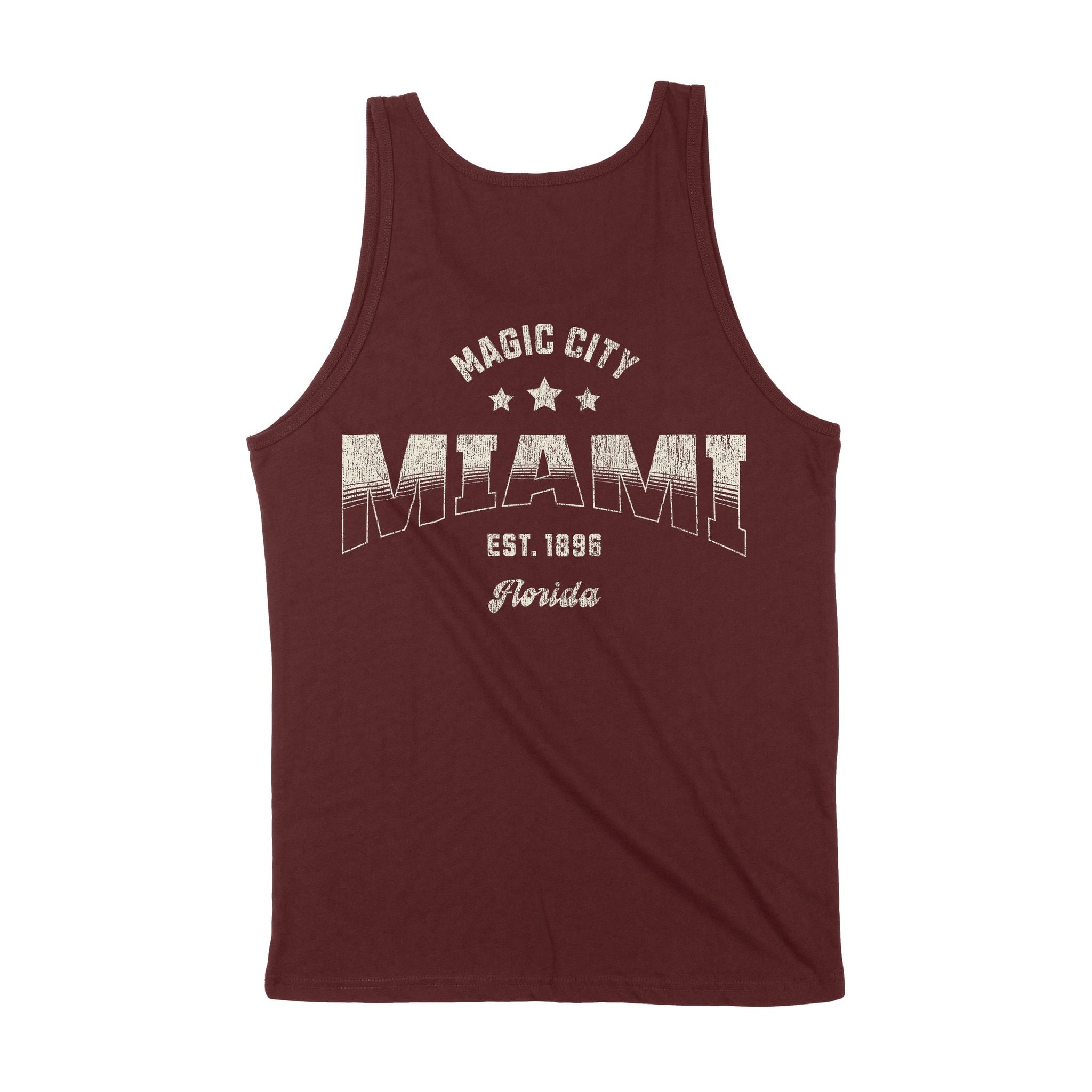 Miami Sporty Tank Top Maroon back