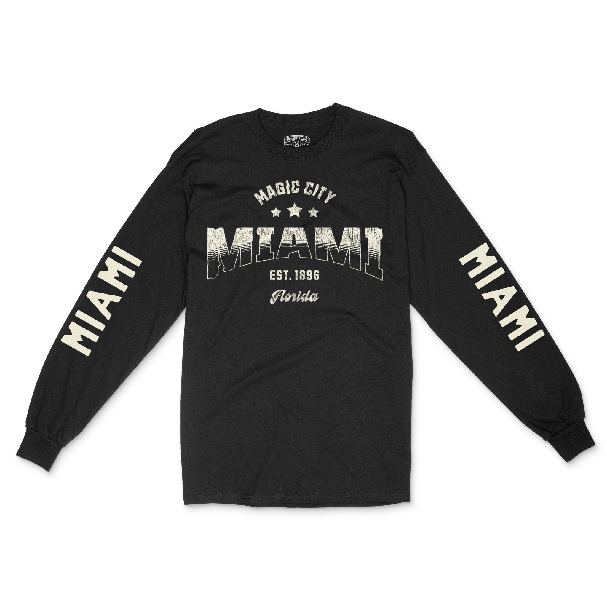 Miami Sporty Longsleeve in Black - front view with sleeves