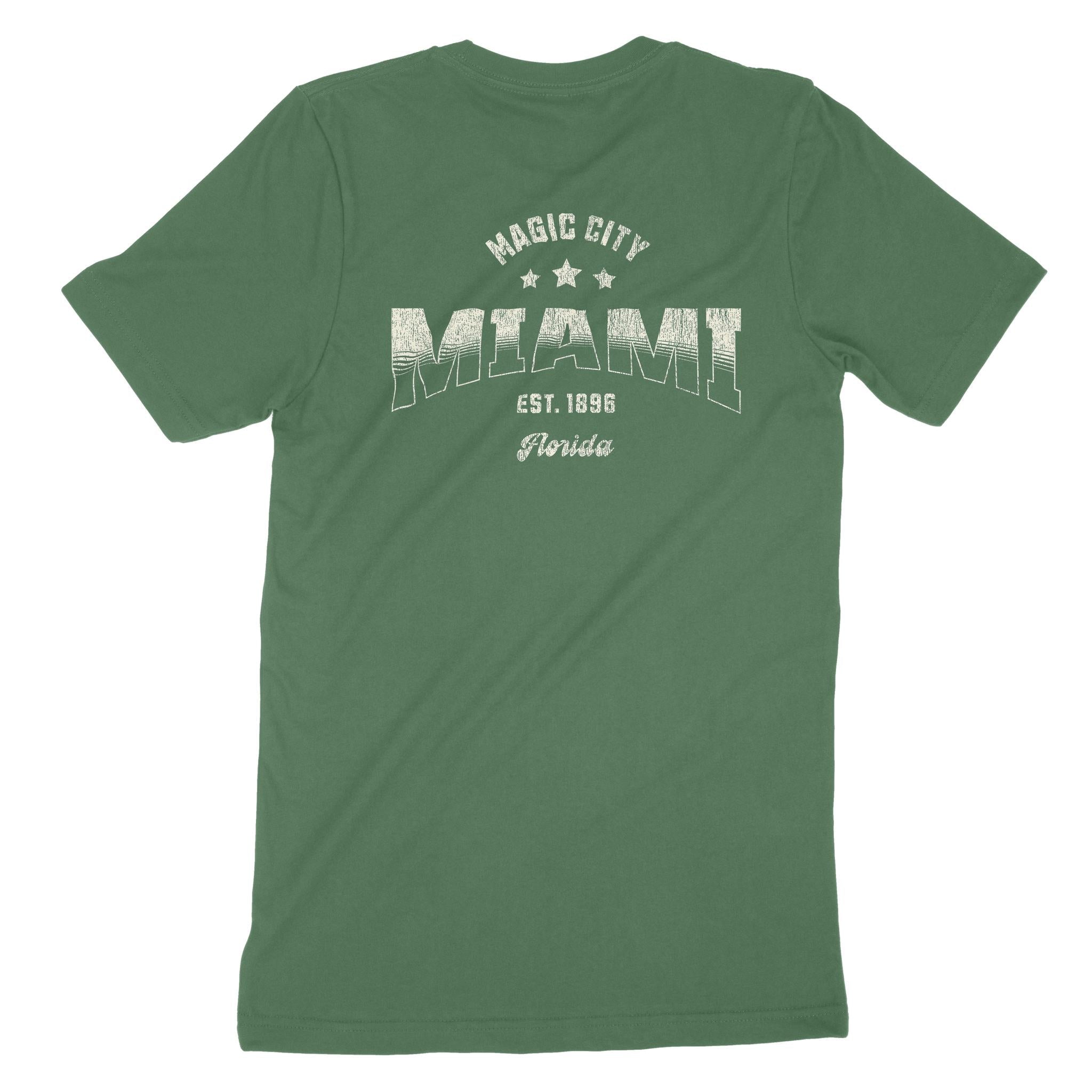 Miami Sporty T-Shirt Hunter Green back