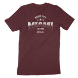 Miami Sporty T-Shirt Maroon back