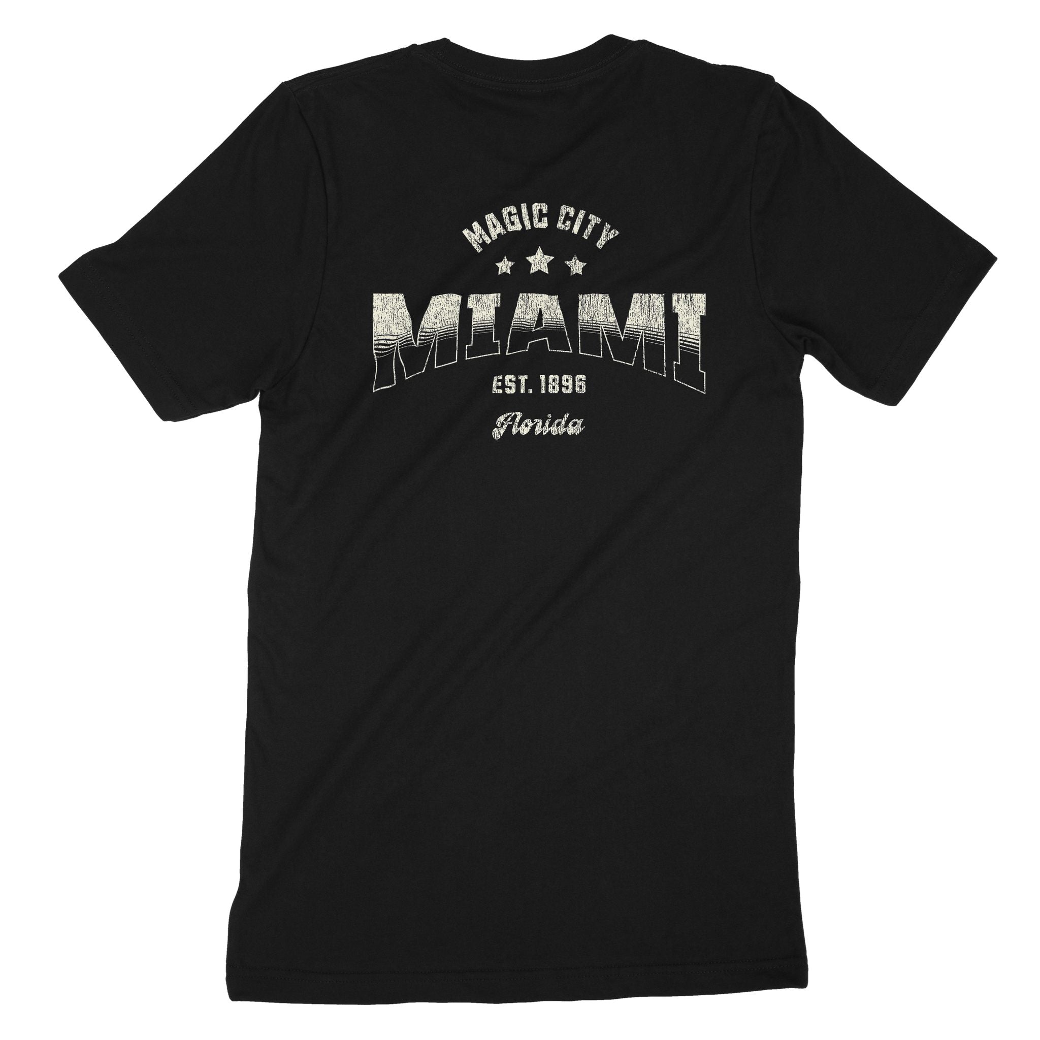 Miami Sporty T-Shirt Vintage Black back