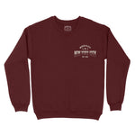 New York Sporty Crewneck Maroon front