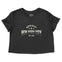 New York Cropped Tee in Black - front view