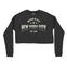 New York Cropped Crew in Black - front view