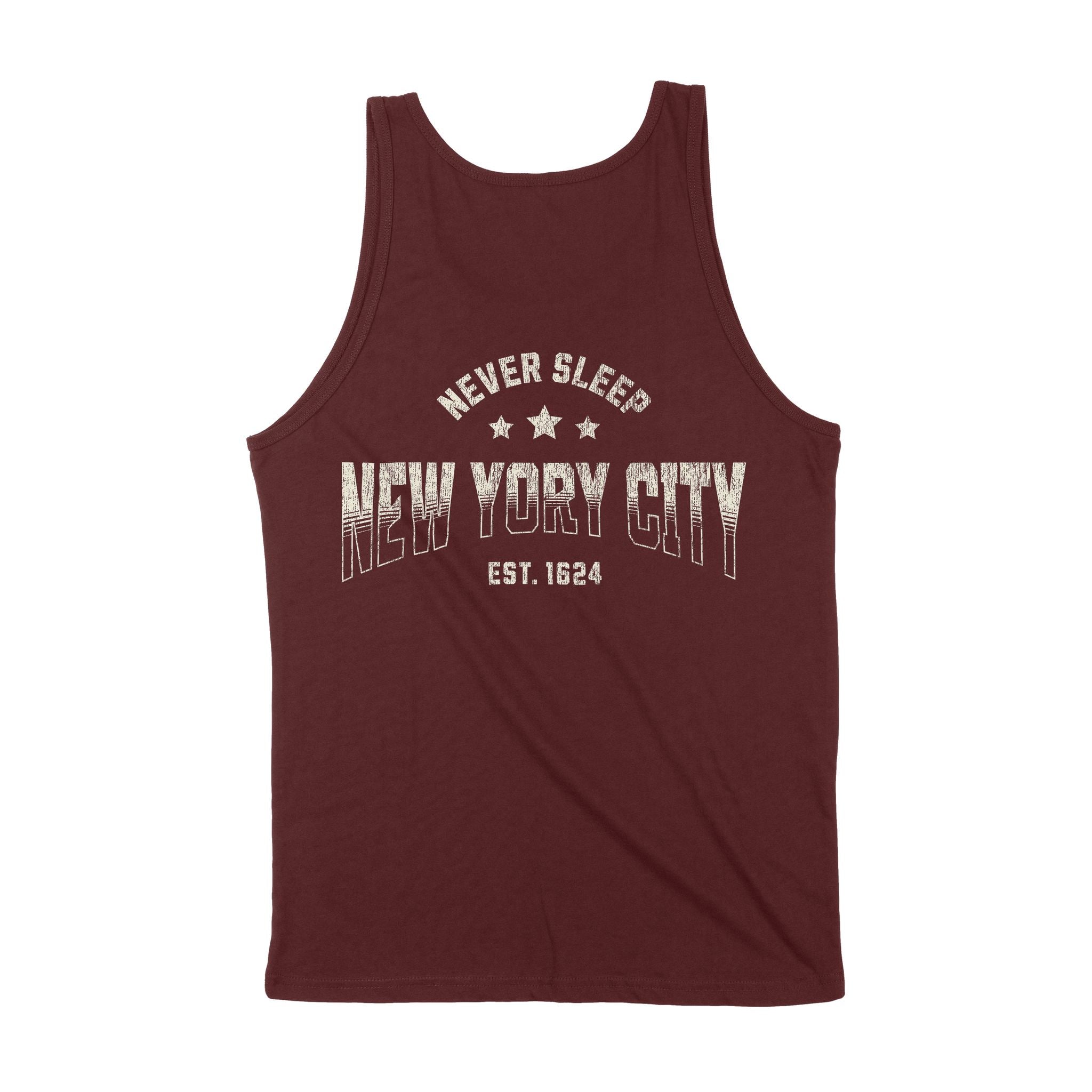New York Sporty Tank Top Maroon back