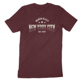 New York Sporty T-Shirt Maroon back