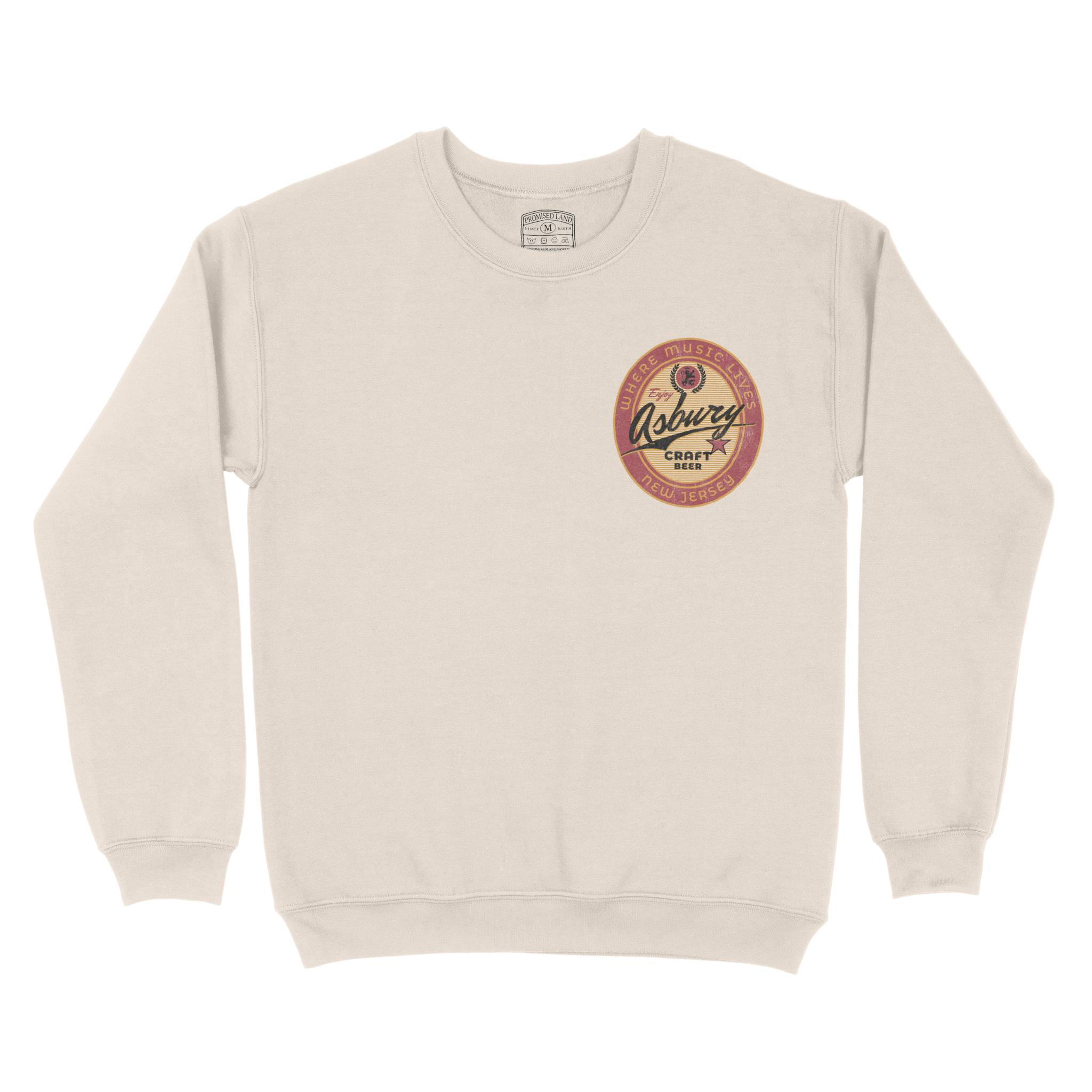 Asbury Park Craft Brew Crewneck in Natural - front view