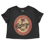 Asbury Park Craft Brew Cropped Tee in Black - front view