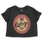 Asbury Park Craft Brew Cropped Tee in Black - front view