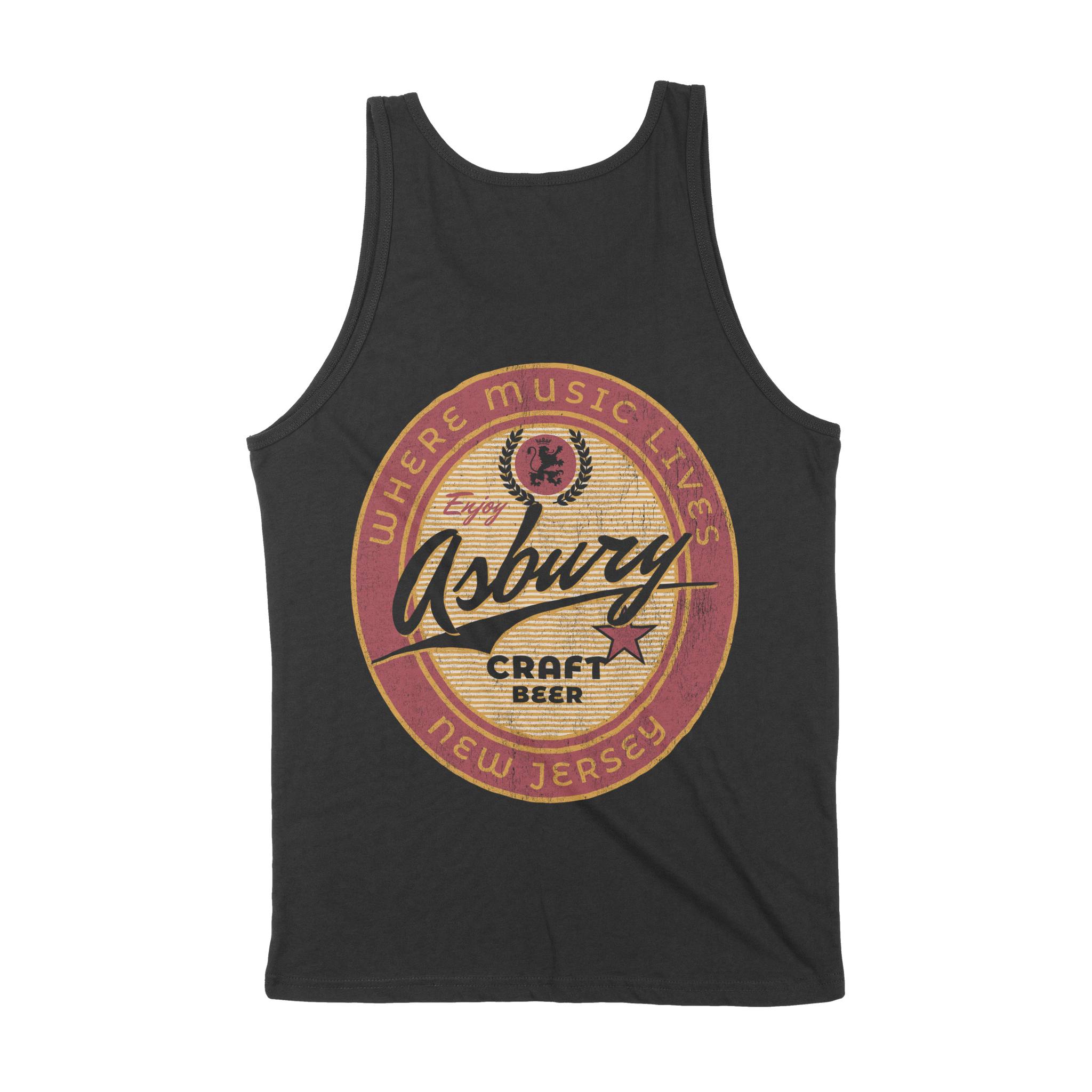 Asbury Park Craft Brew Tank Top in Black - back view