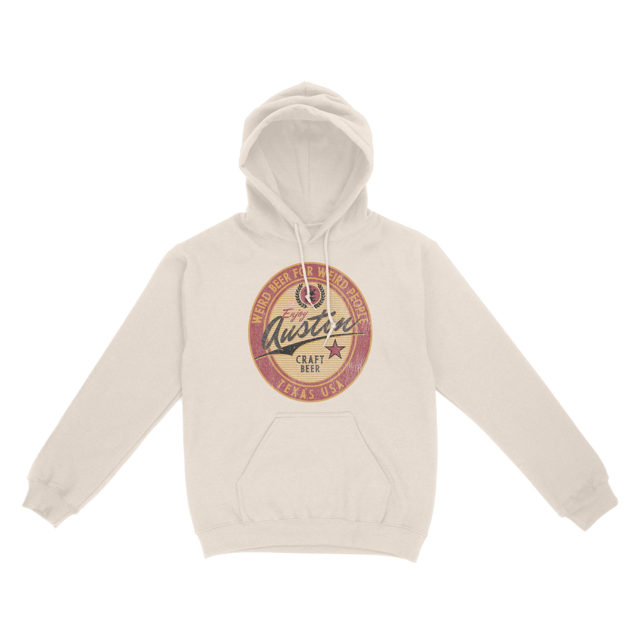 Austin Craft Brew Hoodie in Natural - front view