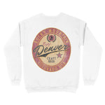 Denver Crewneck in White - back view