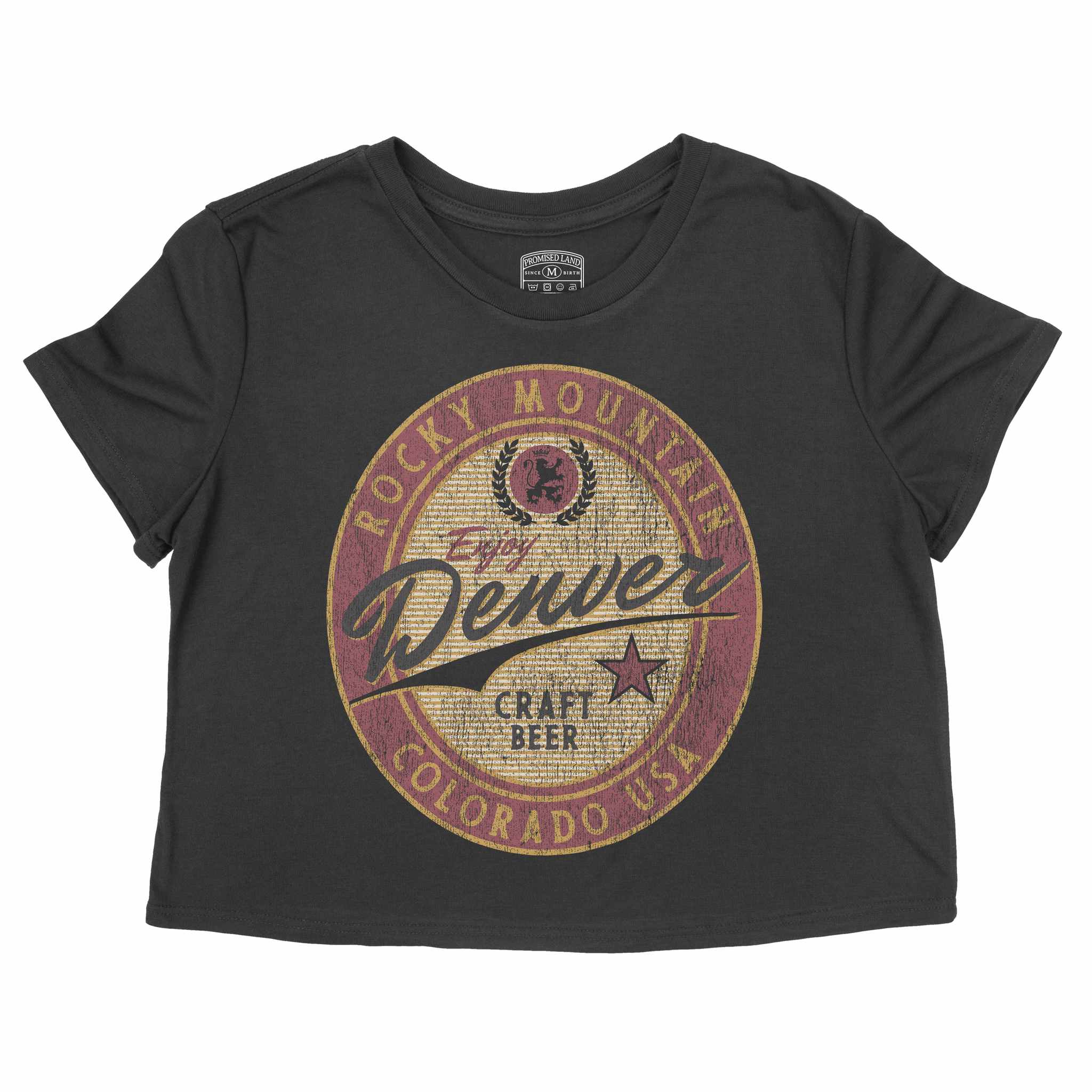 Denver Craft Brew Cropped Tee Black front