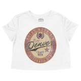 Denver Craft Brew Cropped Tee White front