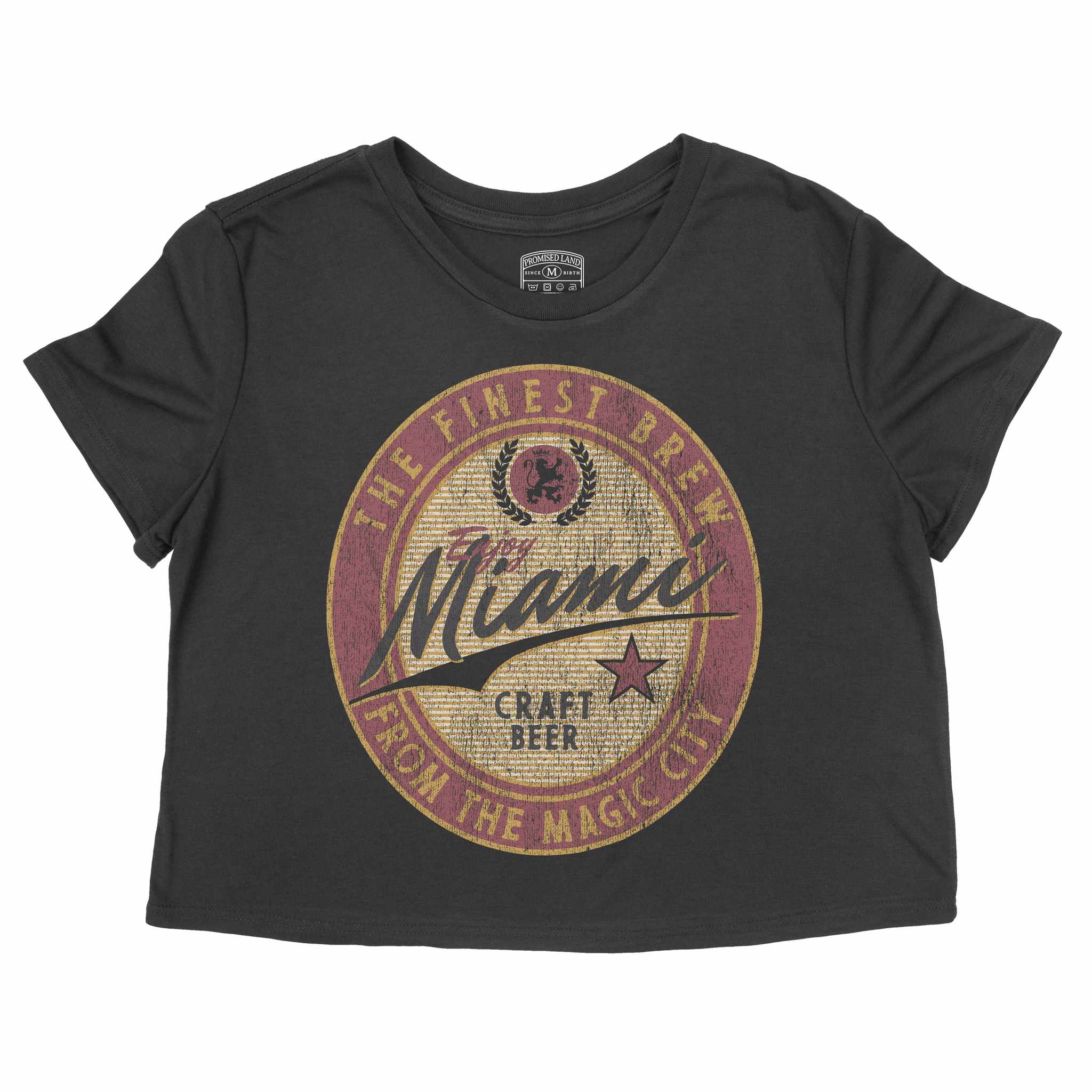 Miami Craft Brew Cropped Tee Black front