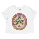 Miami Craft Brew Cropped Tee White front