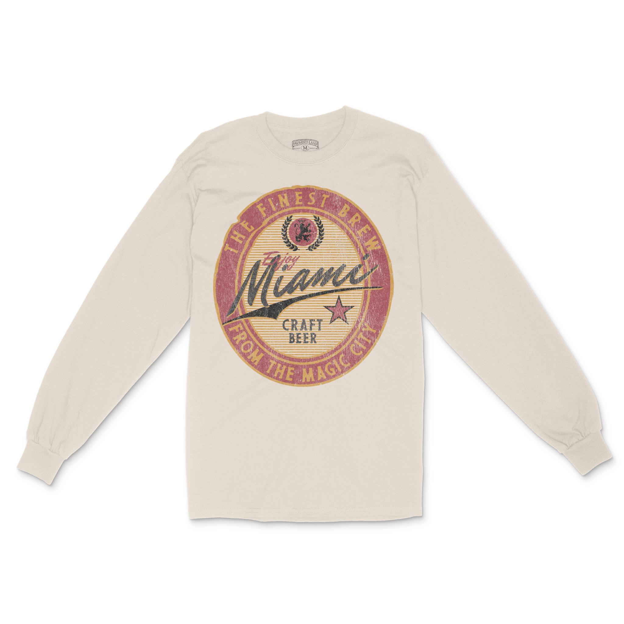 Miami Craft Brew Longsleeve in Natural - front view