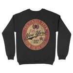 New York Crewneck in Black - back view